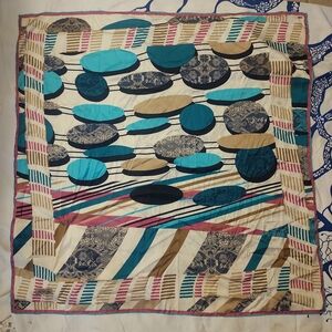 Vintage 1989 large atomic silk Sinem scarf